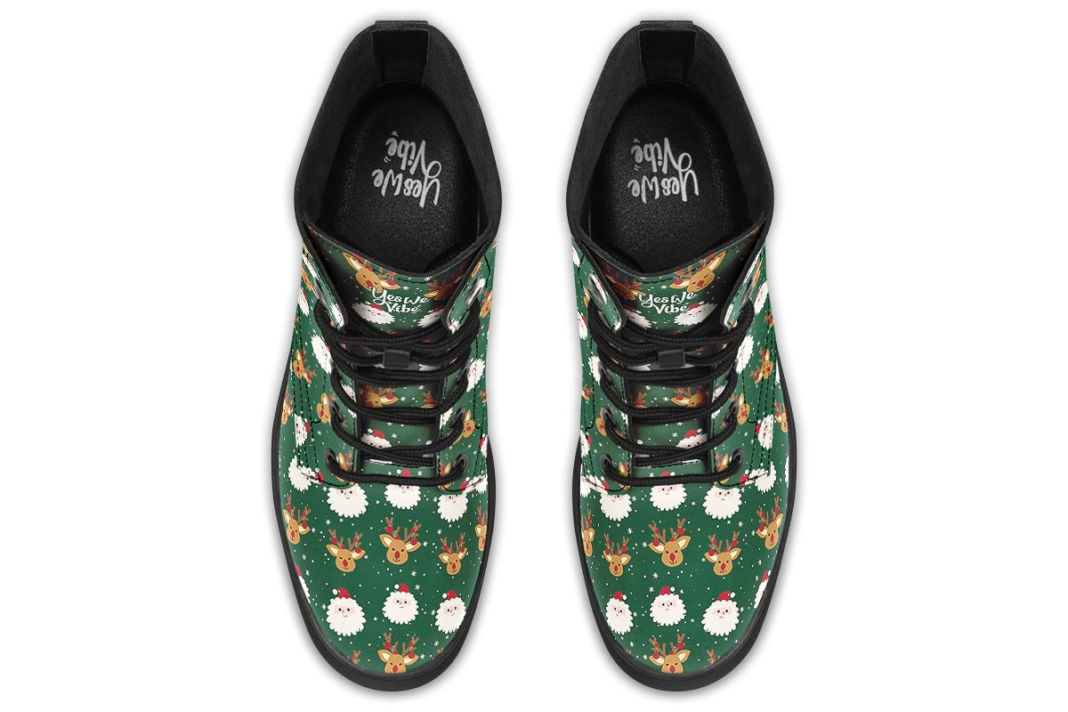 Cute Santa Claus And Reindeer