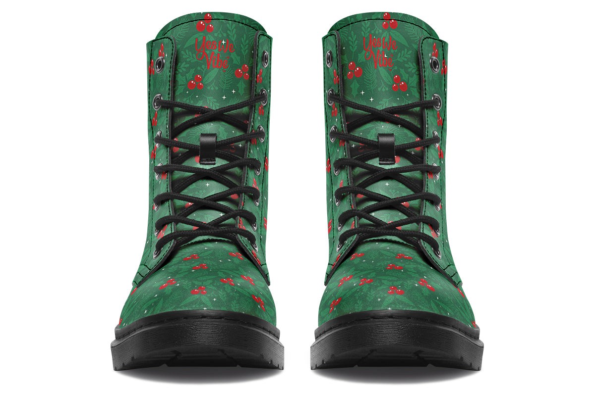 Holly Berry And Fir Branches