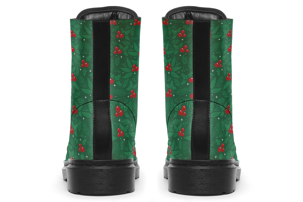 Holly Berry And Fir Branches