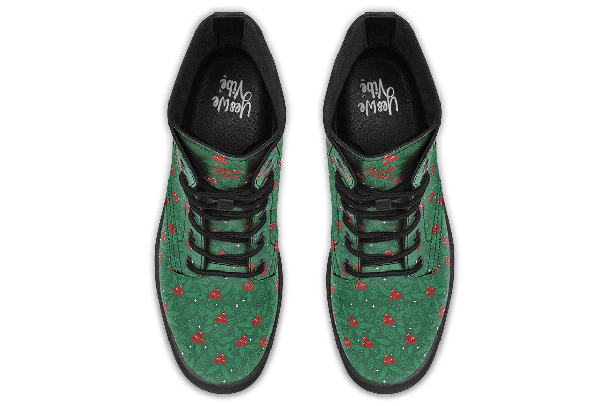 Holly Berry And Fir Branches