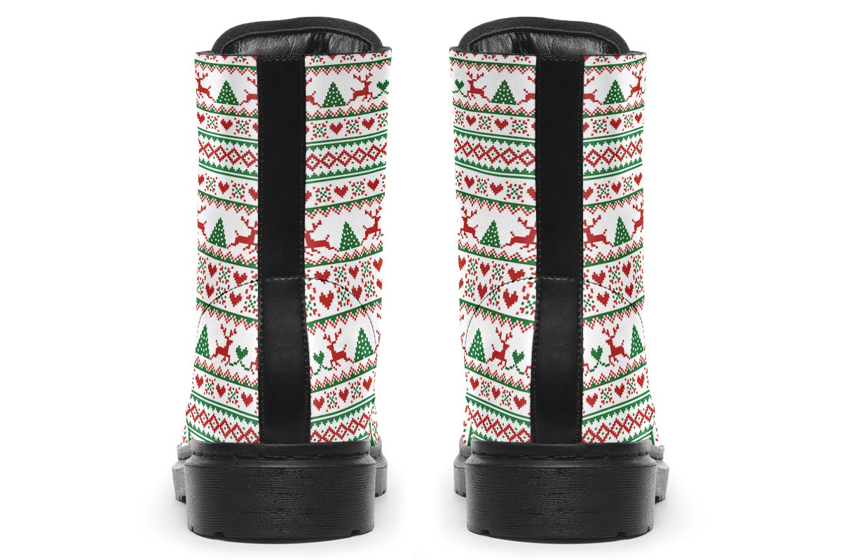 Pixel Deers And Christmas Trees