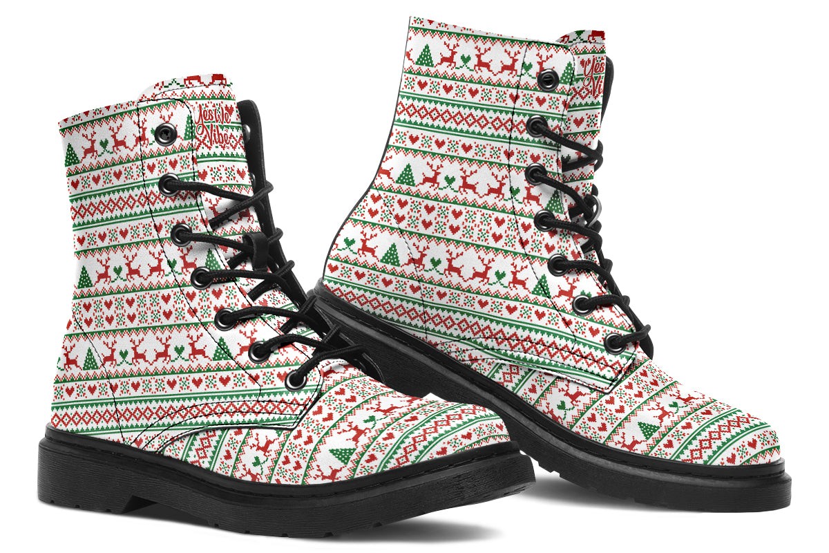 Pixel Deers And Christmas Trees