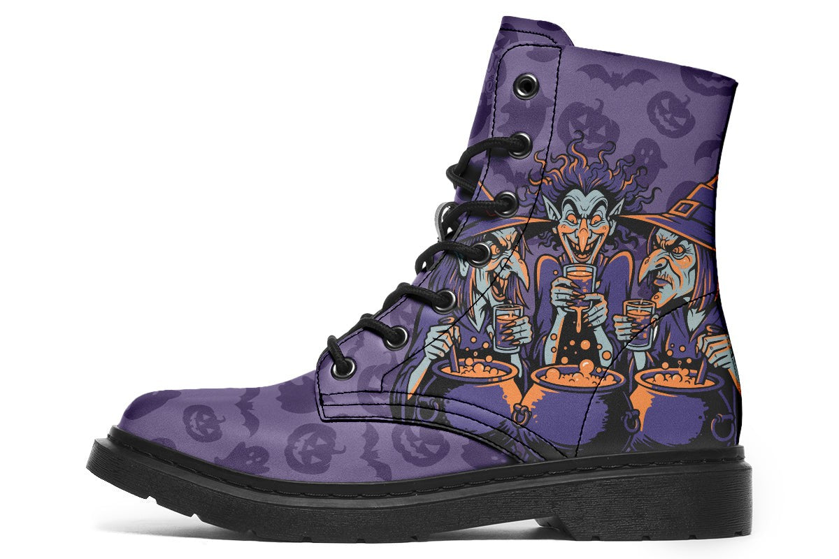 Three Witches Brewing Potions