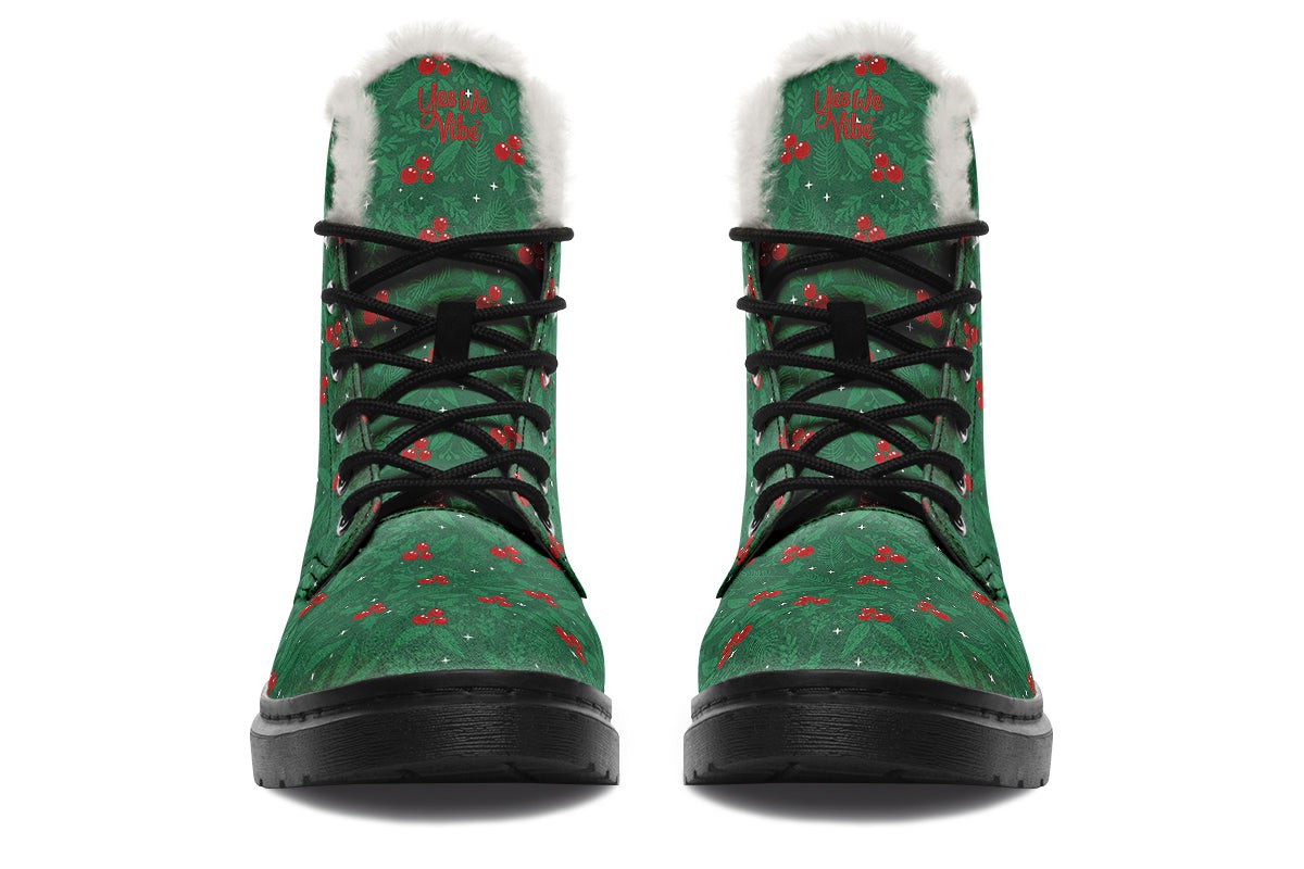 Holly Berry And Fir Branches