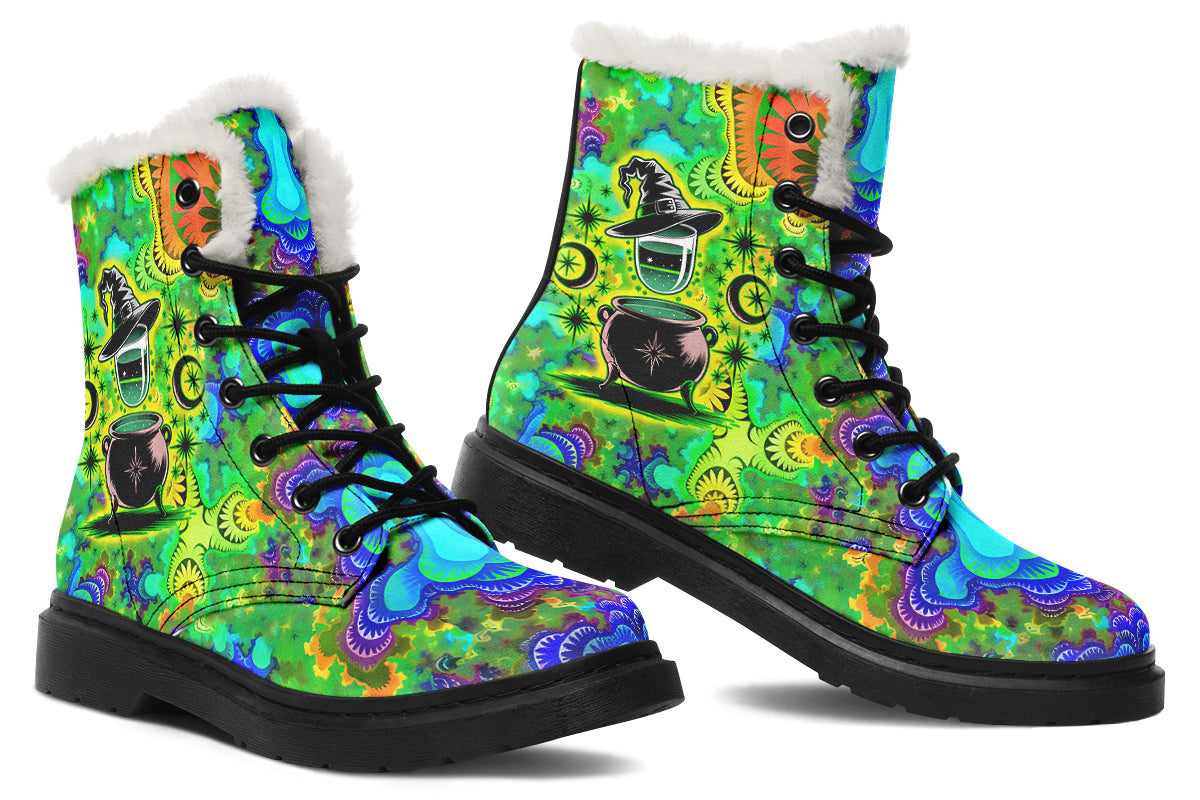 Magical Witch Hats And Cauldron
