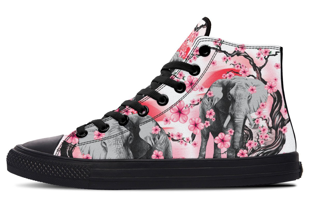 Elephant And Pink Flowers