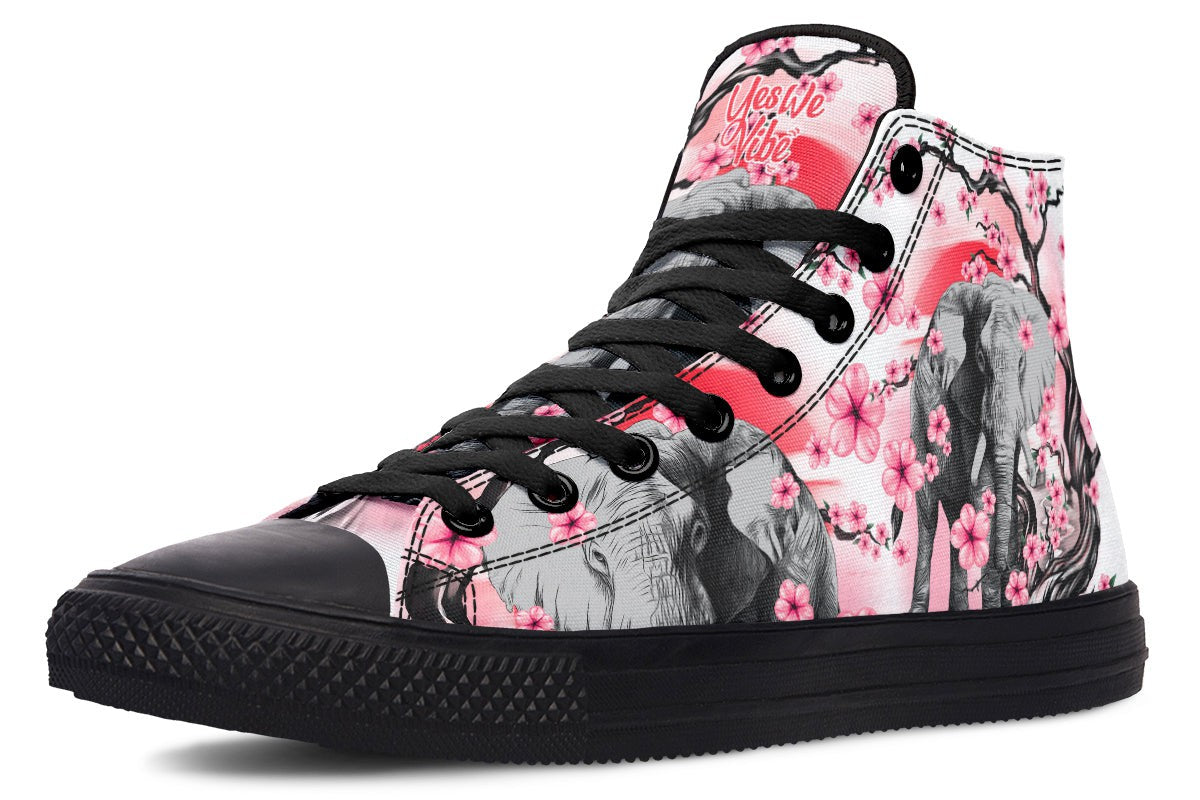 Elephant And Pink Flowers