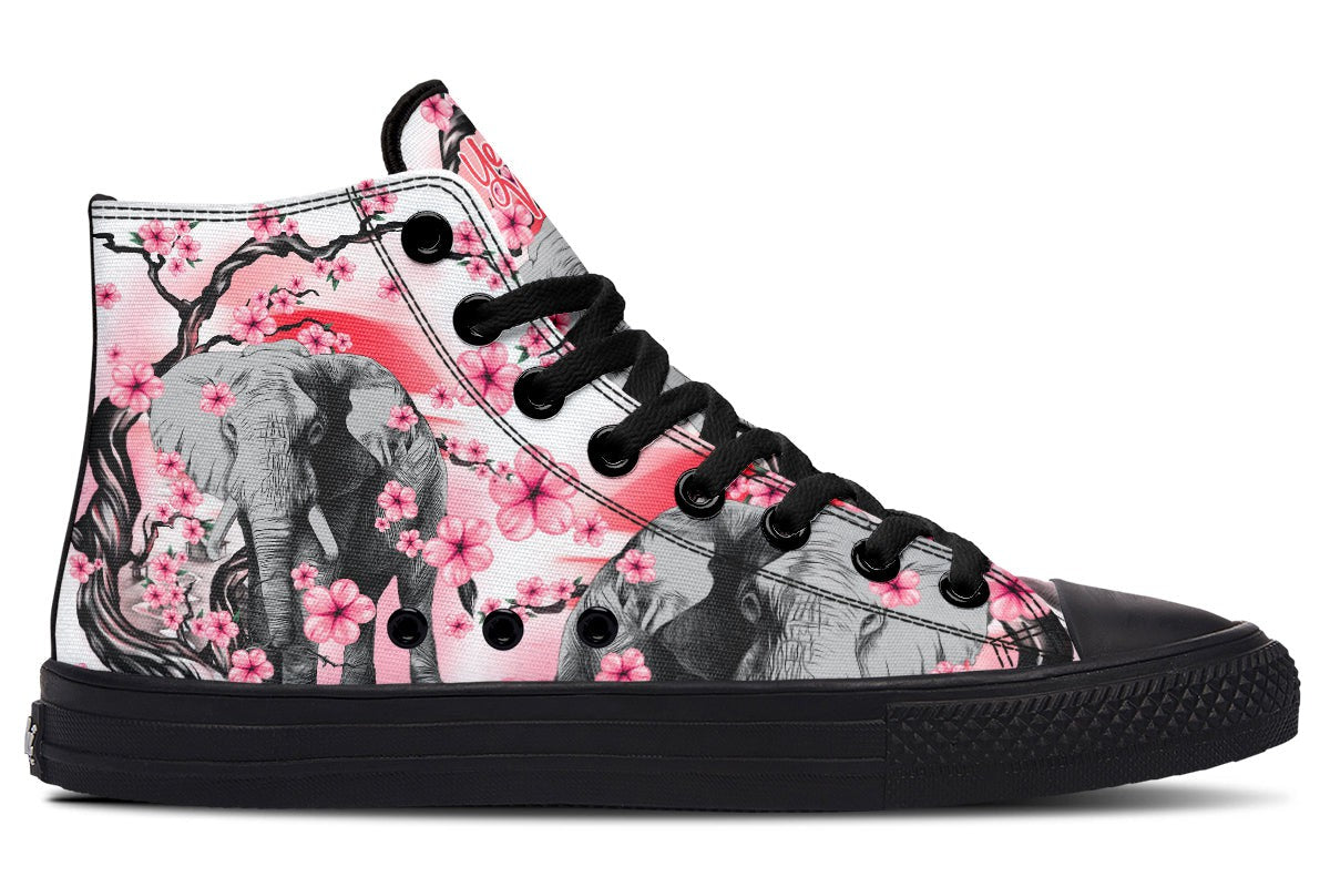 Elephant And Pink Flowers