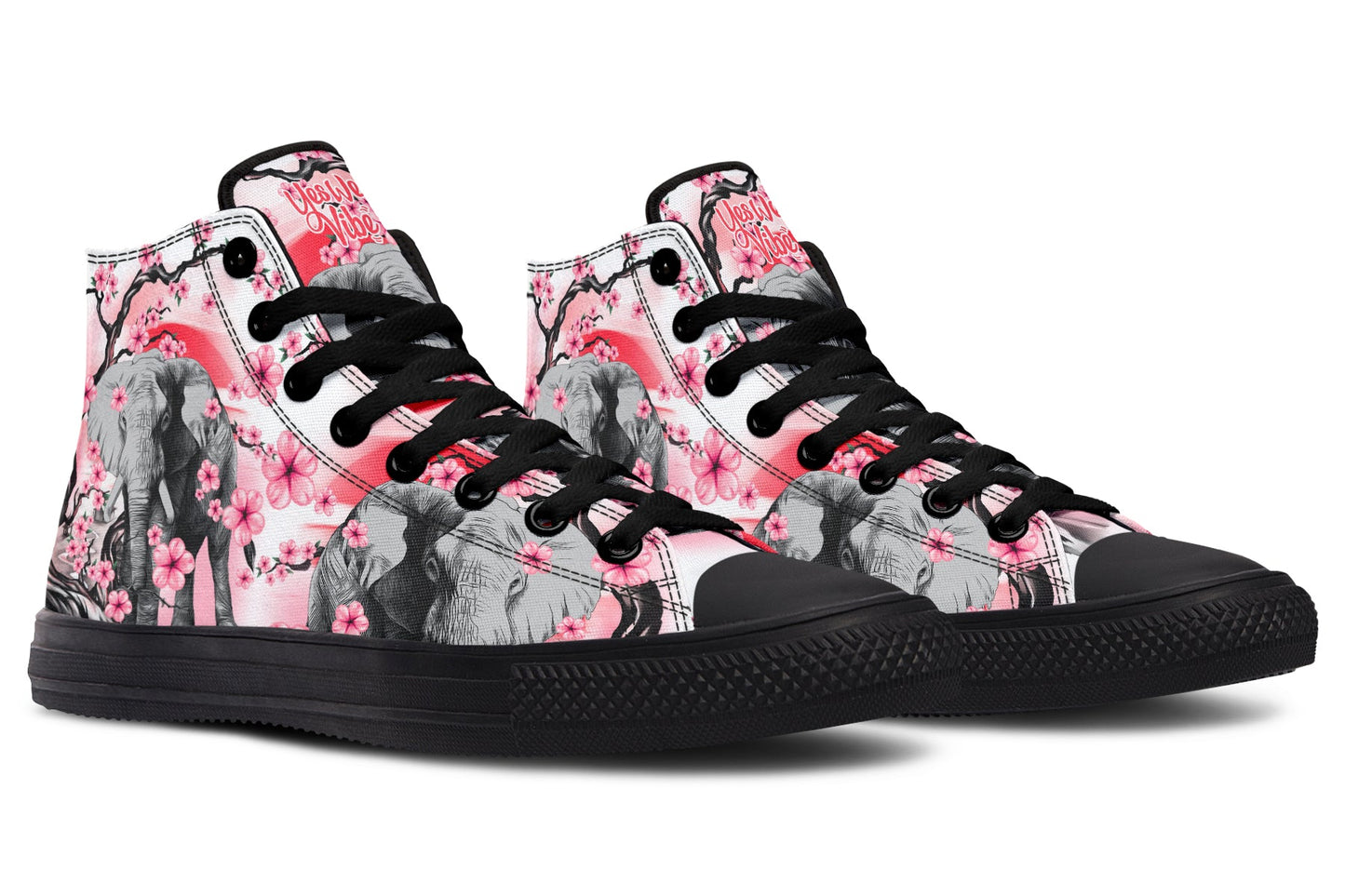 Elephant And Pink Flowers