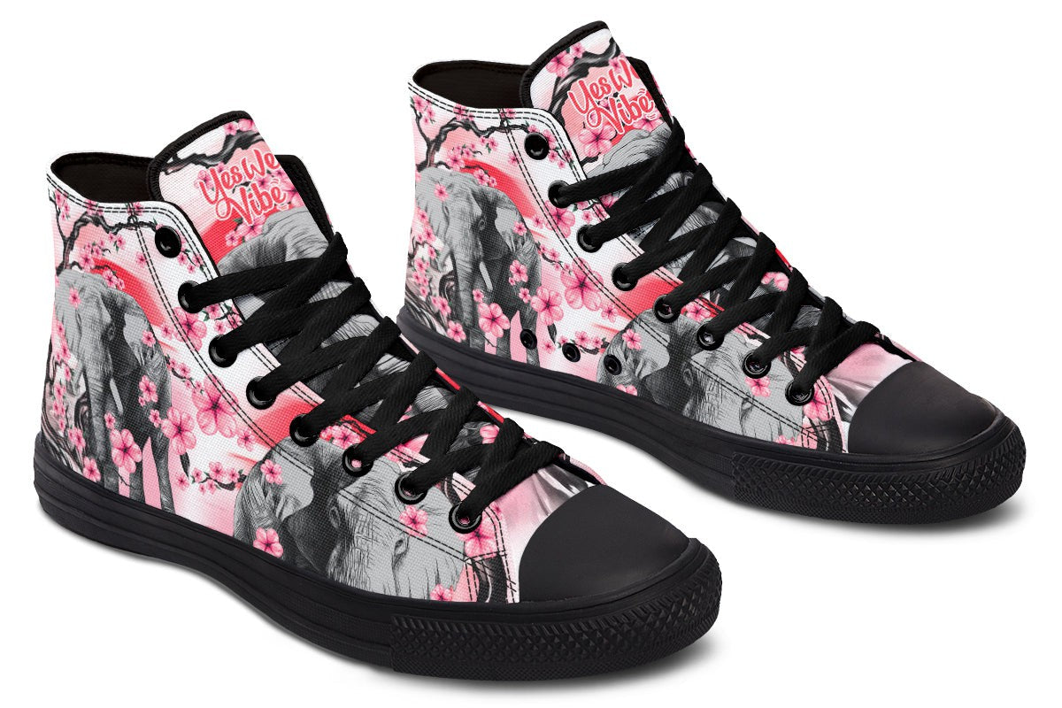 Elephant And Pink Flowers