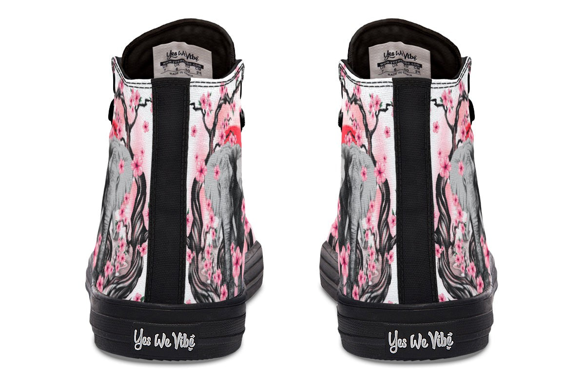 Elephant And Pink Flowers