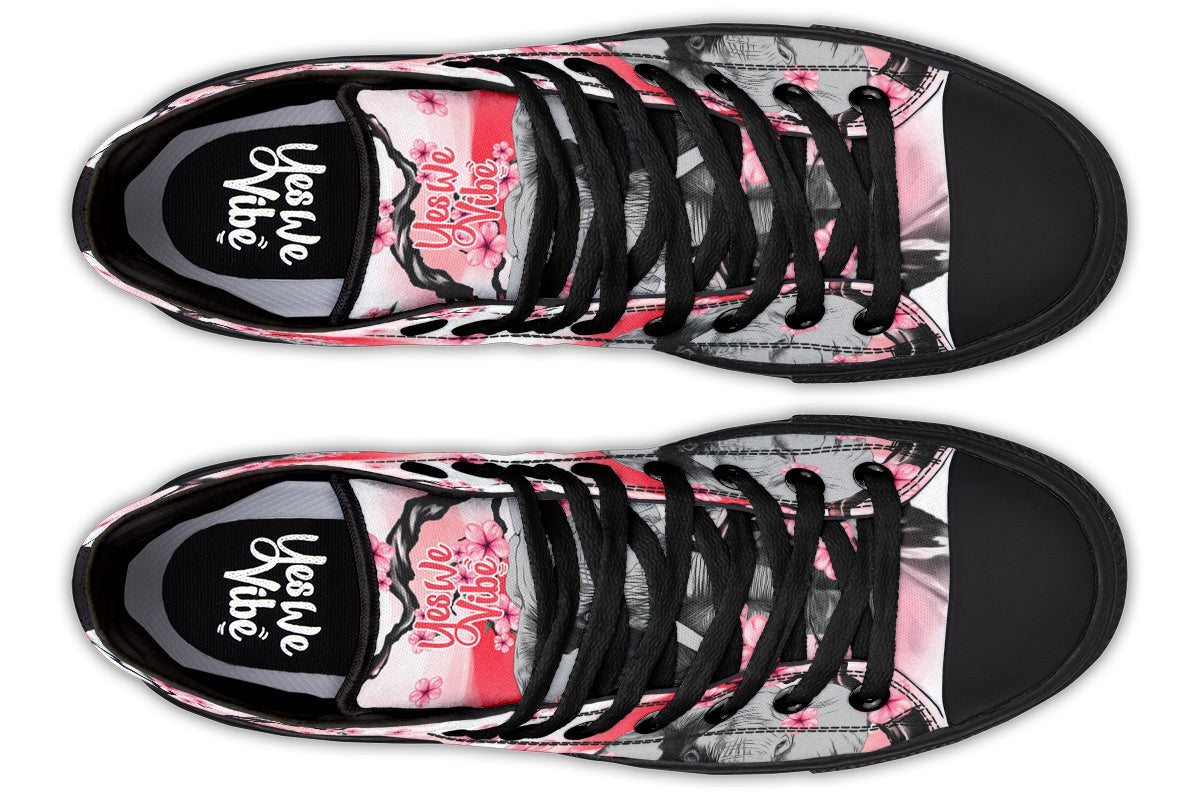 Elephant And Pink Flowers