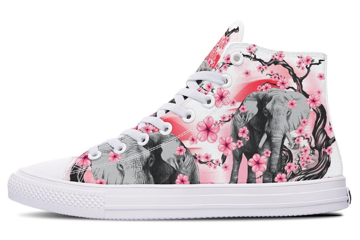 Elephant And Pink Flowers