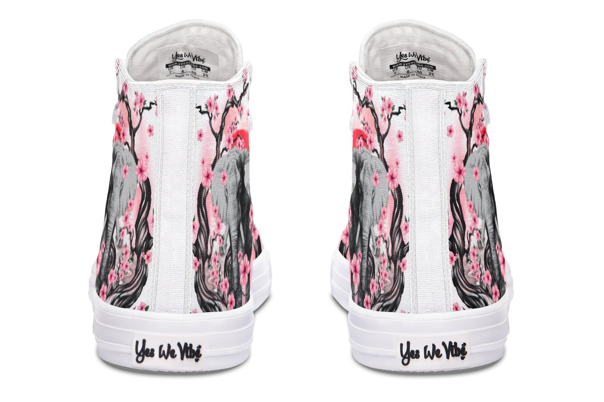 Elephant And Pink Flowers