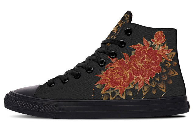 Gold Mandala And Red Roses