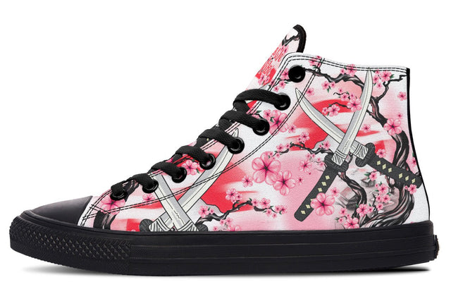 Katana And Pink Flowers