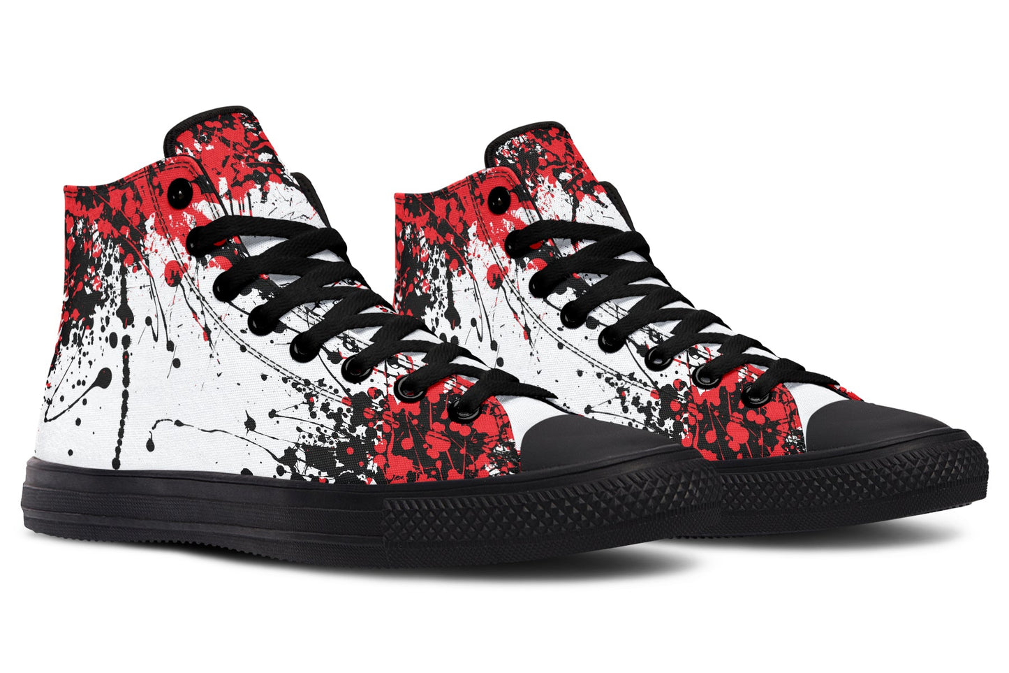 Red Black White Splatter