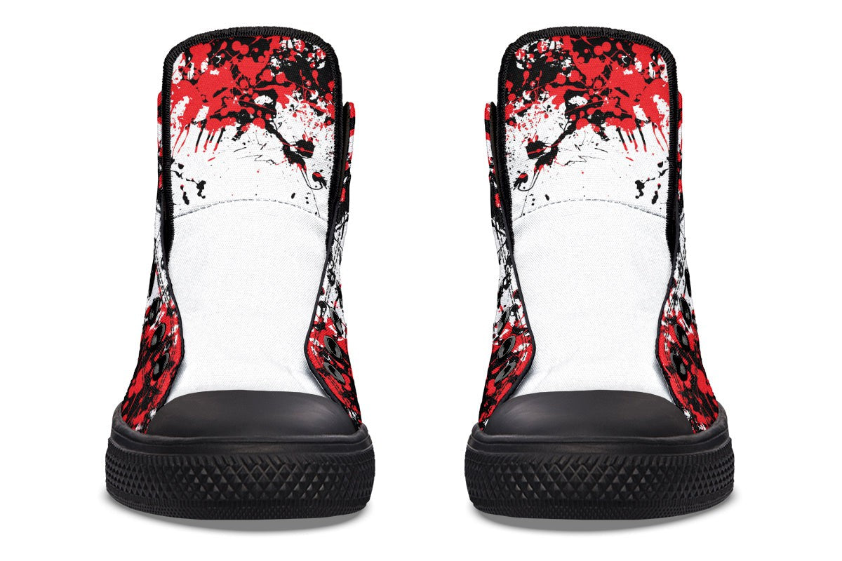 Red Black White Splatter