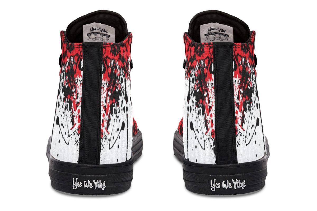 Red Black White Splatter