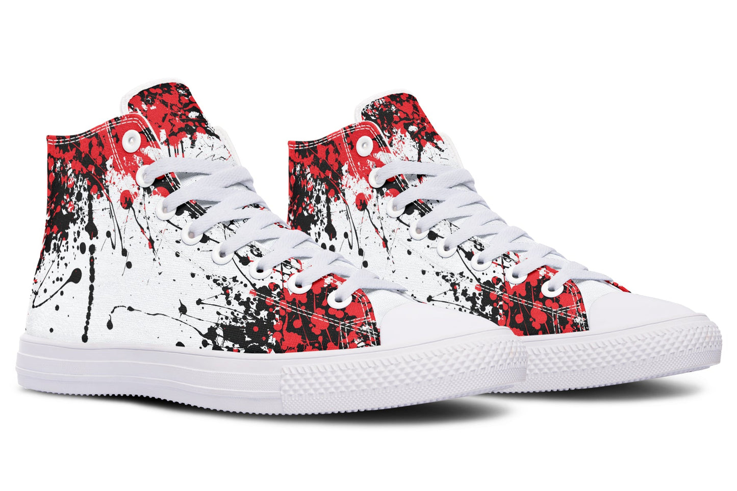 Red Black White Splatter