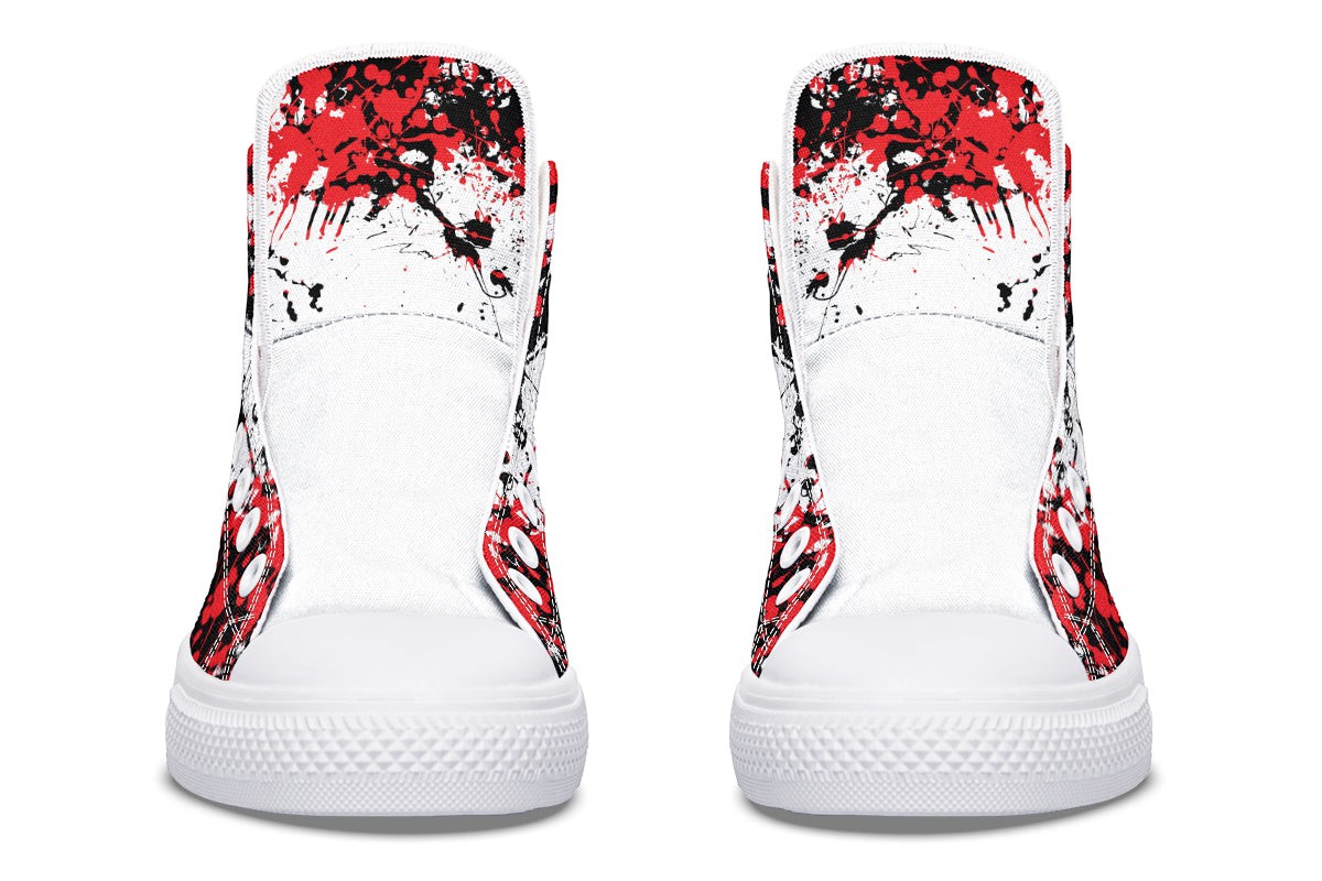 Red Black White Splatter