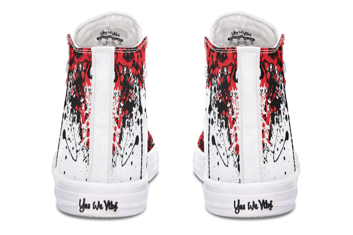 Red Black White Splatter