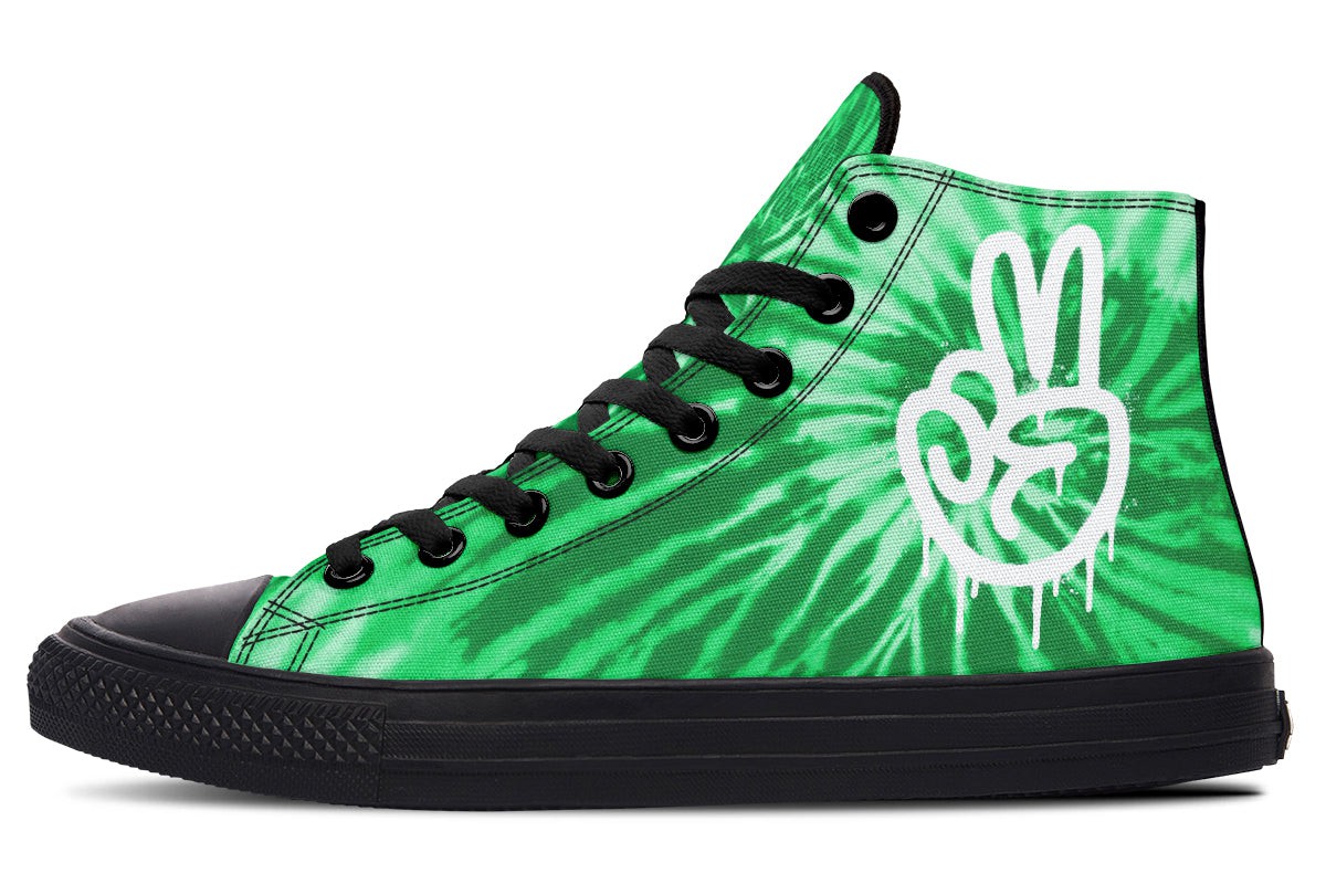 Tie Dye In Green Peace Hand