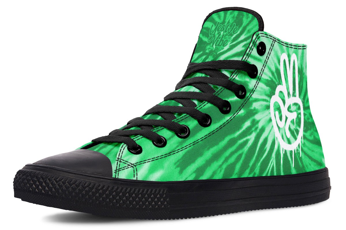 Tie Dye In Green Peace Hand