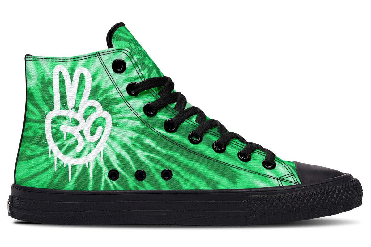 Tie Dye In Green Peace Hand