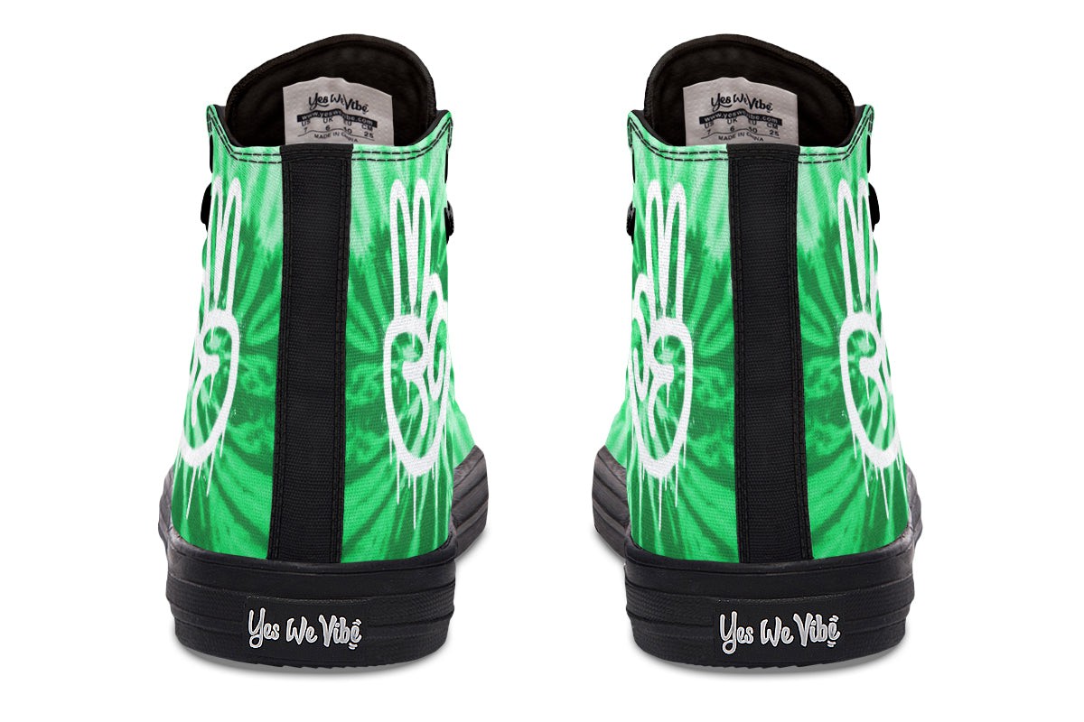 Tie Dye In Green Peace Hand