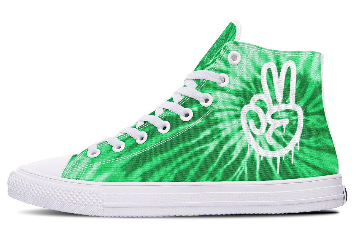 Tie Dye In Green Peace Hand