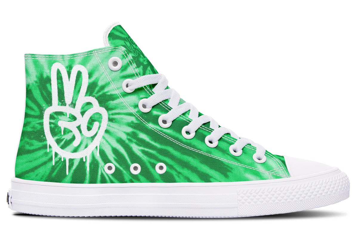 Tie Dye In Green Peace Hand