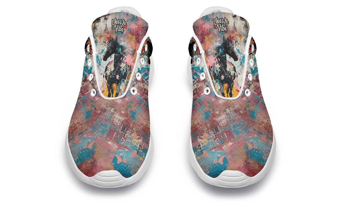 Abstract Expressionist Black Horse