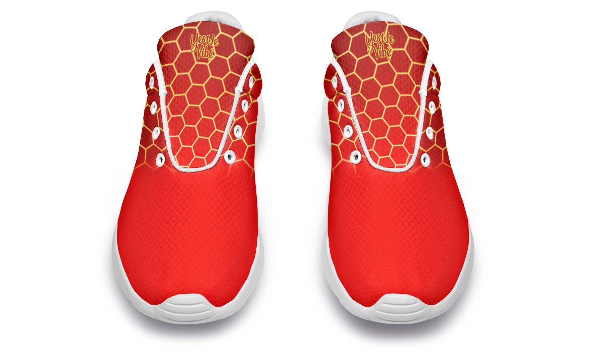 Bright Hexagon Red