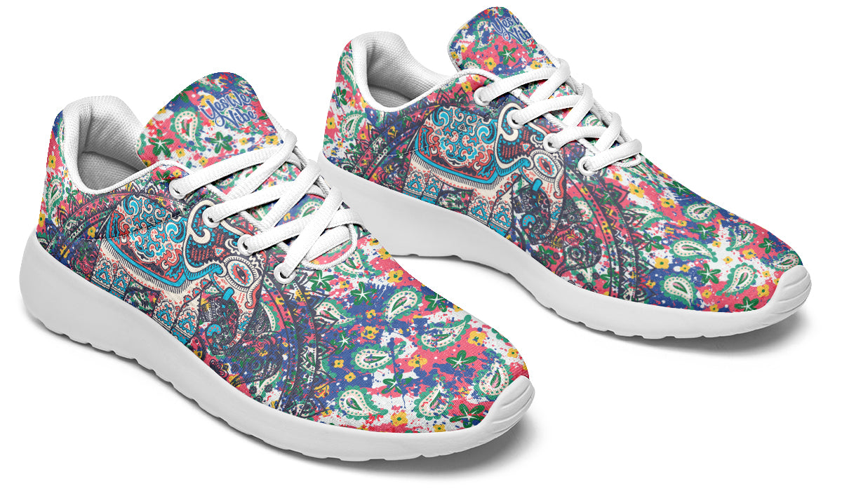 Colorful Elephant With Paisley Pattern