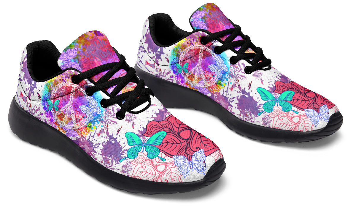 Colorful Peace And Butterflies