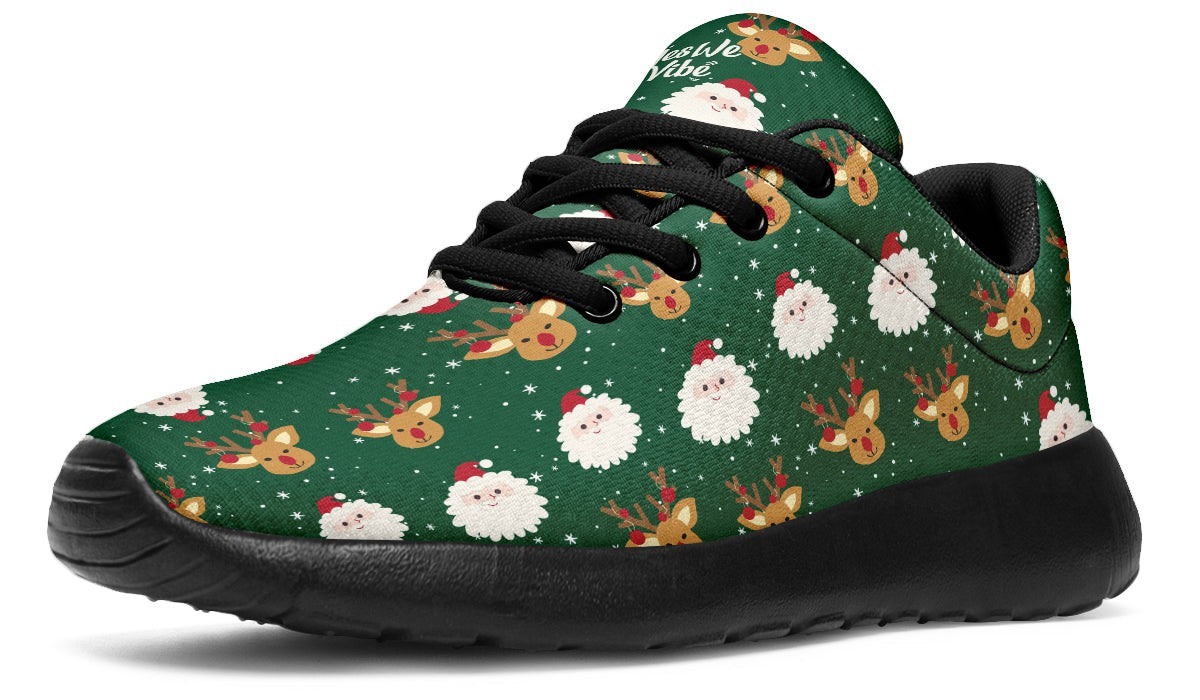 Cute Santa Claus And Reindeer