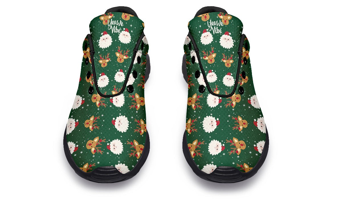 Cute Santa Claus And Reindeer