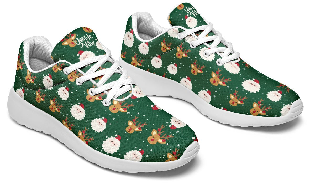 Cute Santa Claus And Reindeer