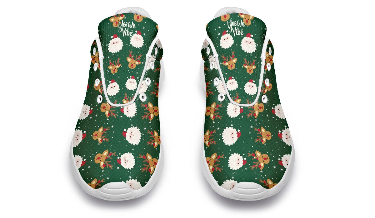 Cute Santa Claus And Reindeer