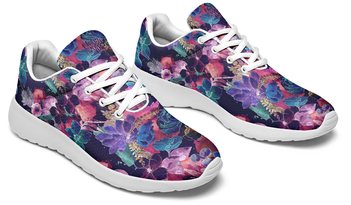 Dark Purple Watercolor Garden