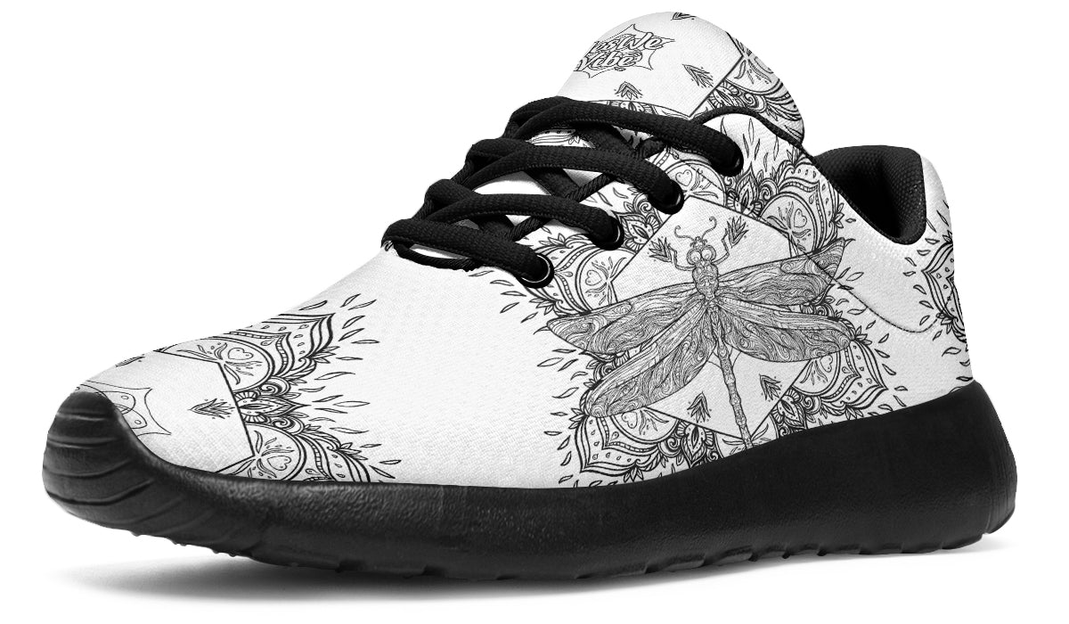 Dragonfly Mandala Black And White