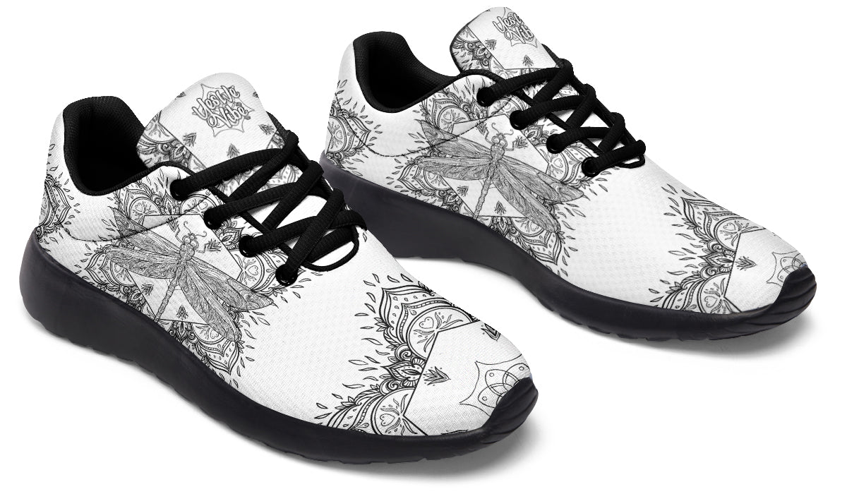 Dragonfly Mandala Black And White