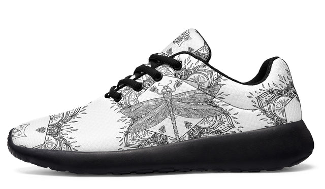 Dragonfly Mandala Black And White