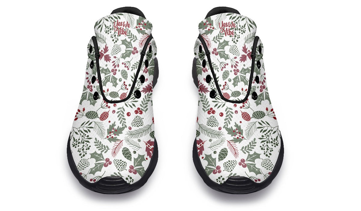 Fir Cone Holly Leaves And Berries