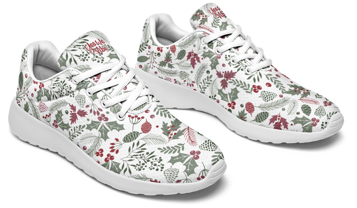 Fir Cone Holly Leaves And Berries