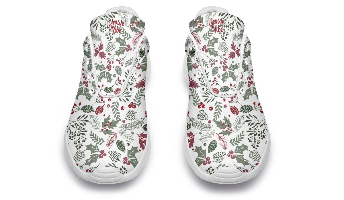 Fir Cone Holly Leaves And Berries