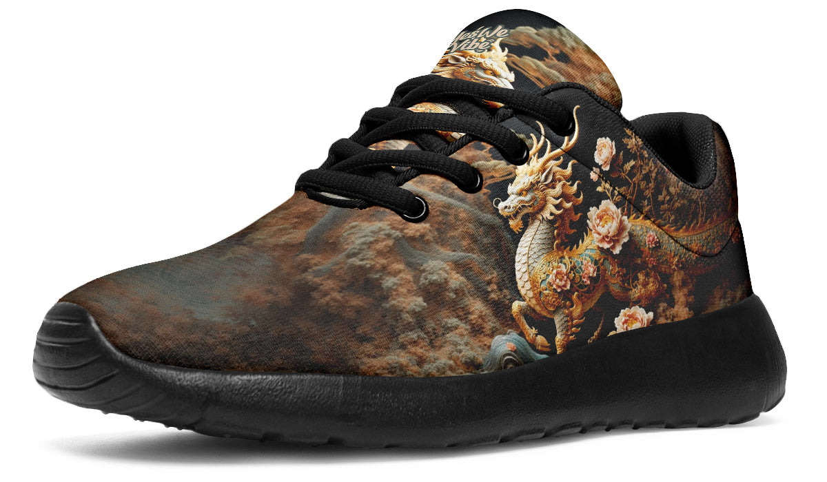 Golden Qilin Statue With Peonie