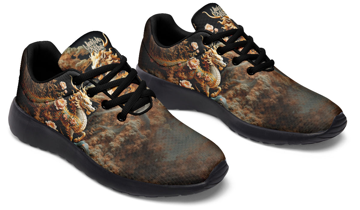 Golden Qilin Statue With Peonie