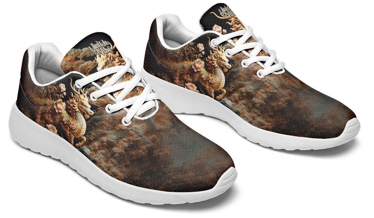 Golden Qilin Statue With Peonie